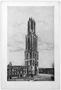 Postcard bought by Alexandre Kojève during his visit to the Dom Church, Utrecht, the Netherlands. Courtesy Bibliothèque nationale de France. © Nina Kousnetzoff. 